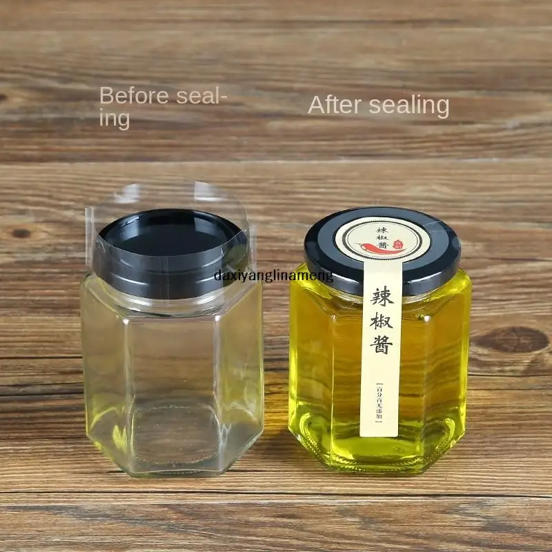 400 PCS/lot Six Arrises Square Glass Bottle Cap PVC Heat Shrinkable Sealing Perforate Film WRAP Disposable Packaging Sleeve
