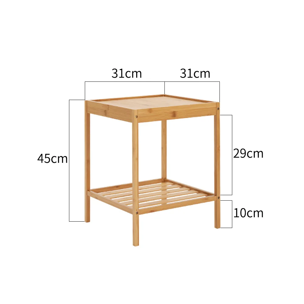 Furniture Side Table Bamboo Square and Rectangular Storage Coffee Table Tea Desk Bedroom Bedside Table Center Table Living Room