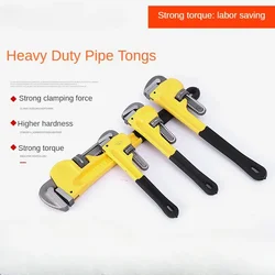 8/10/12/14/18 Inch Adjustable Plumbing Installation Pliers Spanner Heavy Duty Straight Pipe Wrench Universal Large Wrench Tool