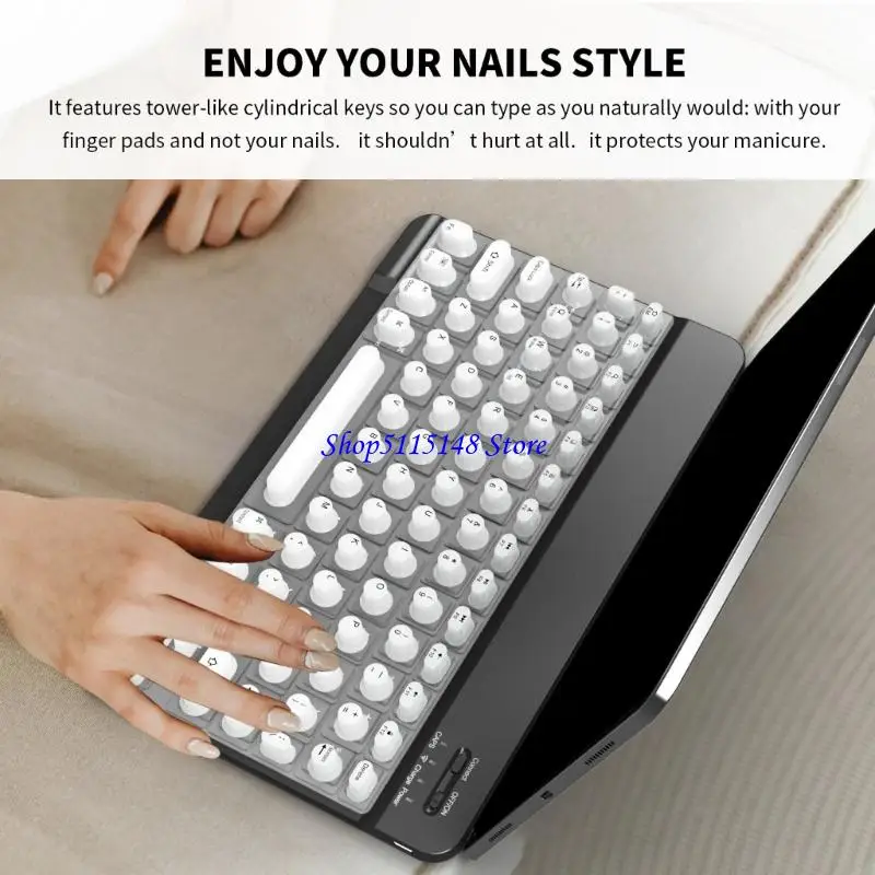 F3MA Manicure Protections Silicone Keyboards Cover Raised For Laptops AntiDust Ergonomic Typing Soft Portable Accessory
