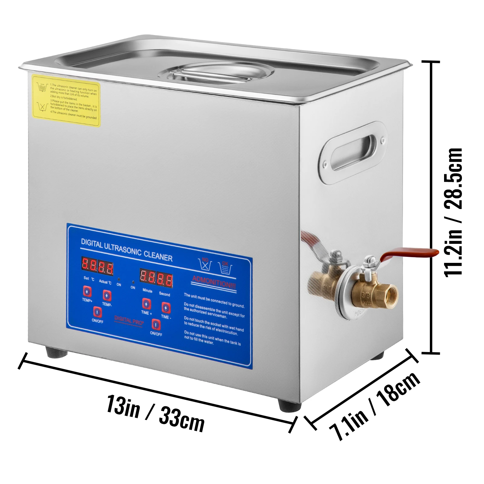 SucceBuy Ultrasone reiniger 6L Ultrasone vinylreiniger 7-12 in 8 records Ultrasone vinylreinigingsmachine 180 W voor thuiswinkel - afbeelding 1