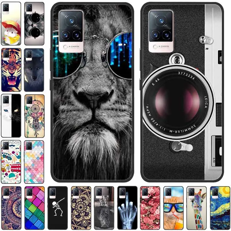 Soft Case For vivo V21 5G V21E V2027 Y11S Y12S V20 V2025 Silicone Painted Cover Lovely TPU Shells for VivoV20 V 21e Fundas