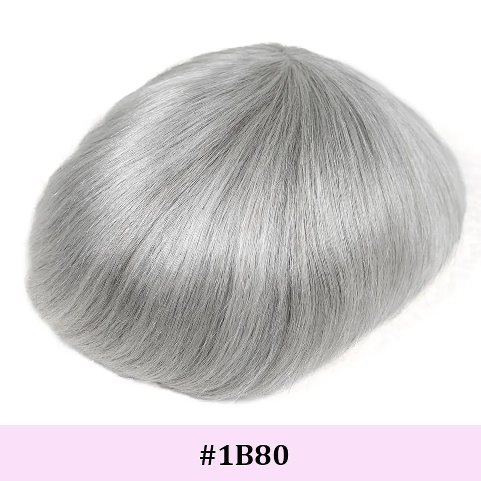 8x10 Full PU Men Toupee Invisible Hair System