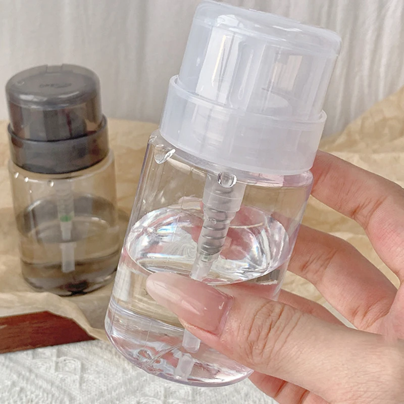 Bottiglie riutilizzabili per unghie Dispenser con pompa a pressione vuota Detergente per rimozione smalto per unghie Strumento per manicure per bottiglia per trucco