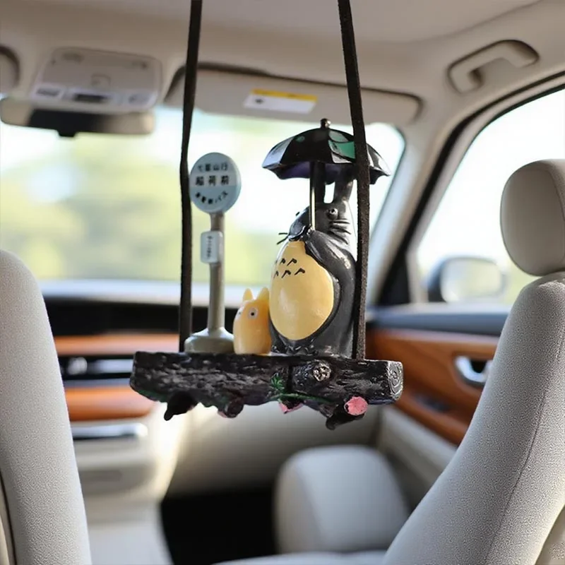 Cartoon Catji Cat Classic Bus Winter Outfit Xiaoyu Holding Umbrella Car Ornament Cute and Adorable Catji Cat Car Decoration view 2