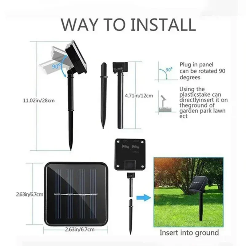 Edison Light Outdoor String Shatterproof Bulbs, Waterproof LED Solar Hanging Ambience Lights, for Yard Garden Patio Bistro