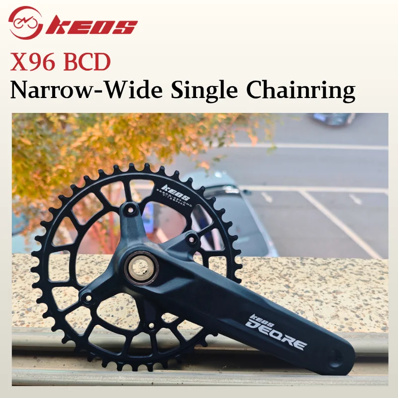 KEOS Asymmetric 96BCD Aluminum Alloy Narrow-Wide Tooth 1x