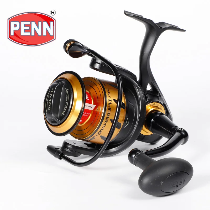 

PENN Spinfisher VI SSVI 2500-10500 Spinning Fishing Reel Original Full Metal Body 5+1BB IPX5 Sealed Design Sea Saltwater Reel