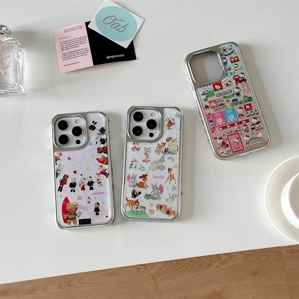 

The new cartoon and cute Kitty deer Phone Case For iPhone 16 15 14 13 Pro Max fundas case Protective cover funda iphone