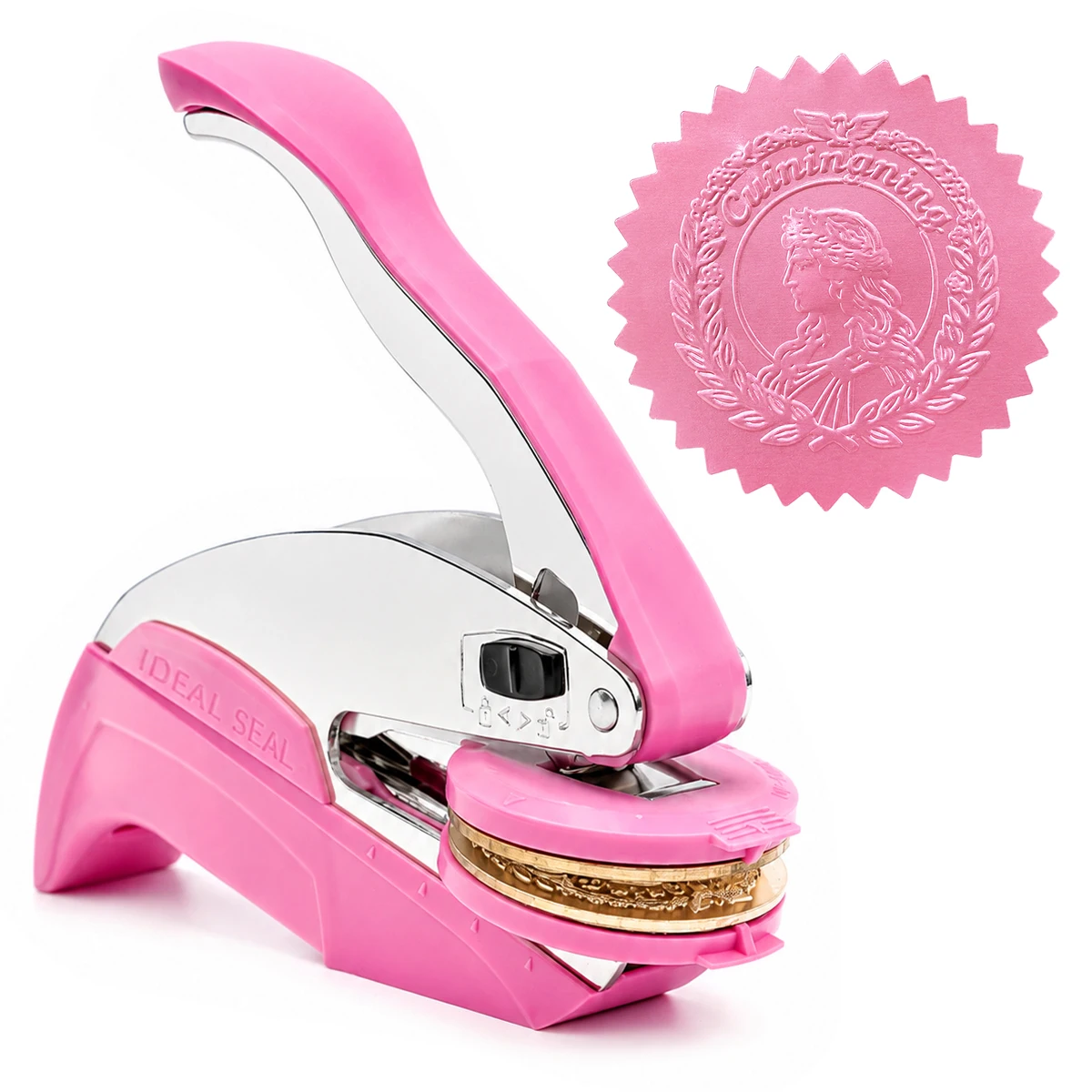 Custom LOGO Hand Held Embosser Stamp, Personalized 2 Initial Wedding Monogram Book Embossing Stamp for Envelope Invites