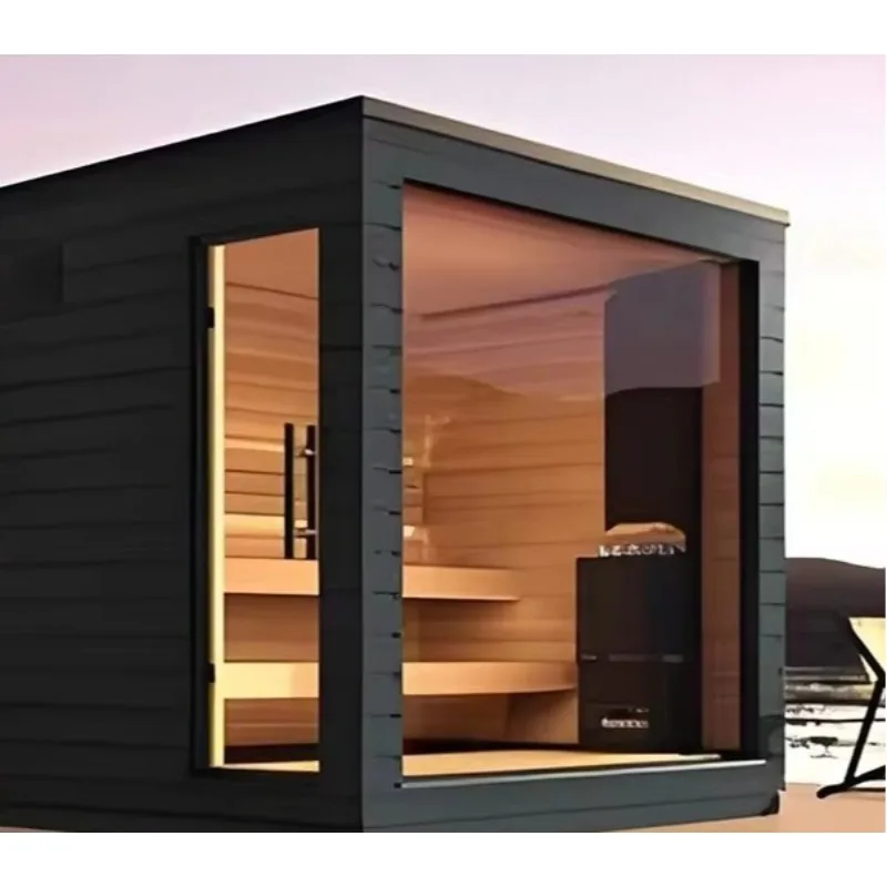 Villa outdoor mobile sweat sauna, dual-purpose dry and wet steam room