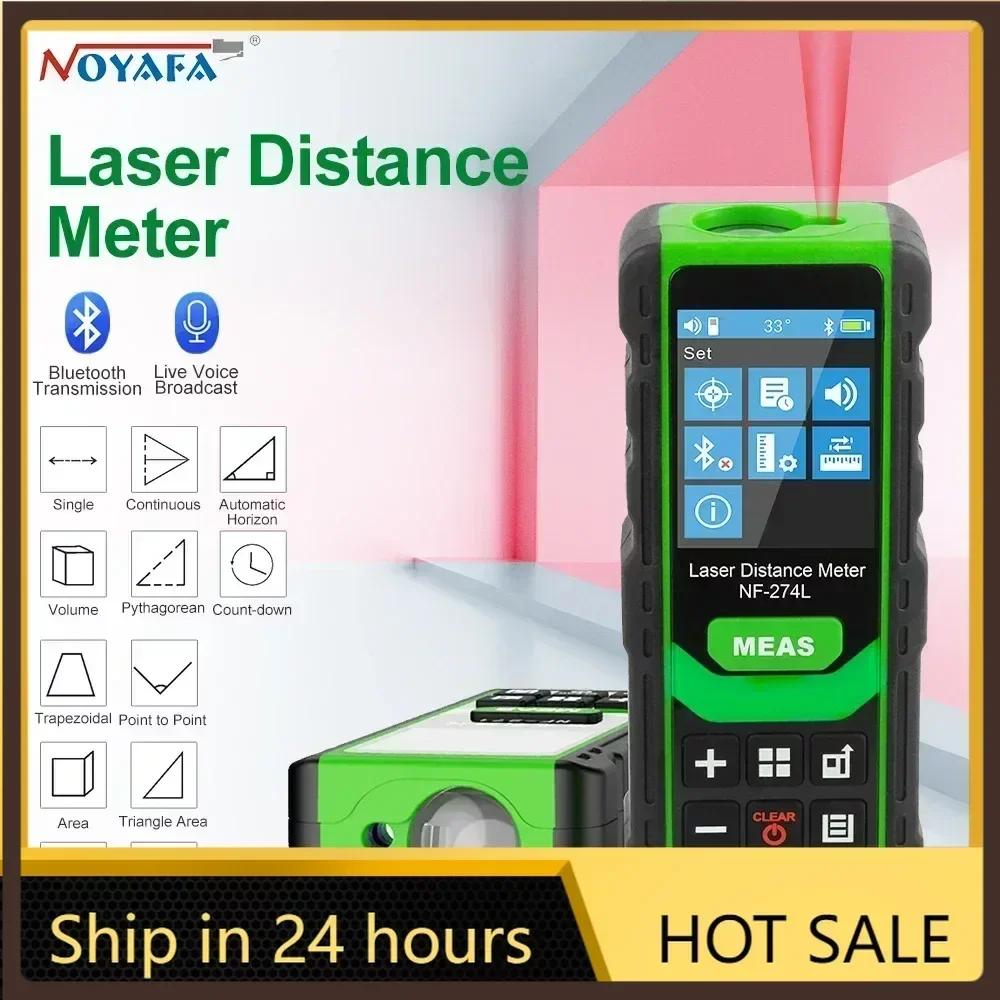 ZHOUCE Laser Distance Meter Green Beam Laser Rangefinder High Accuracy Professional Laser Meter Range Finder Measure Device Tool