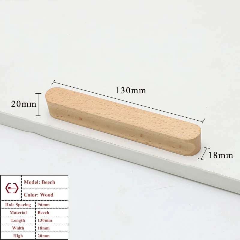 Walnoot Beuken Keukenkast Handvat Lade Massief Houten Meubeldeur Lade Ronde Knop Kast Houten Handvat Hardware Lange Trek