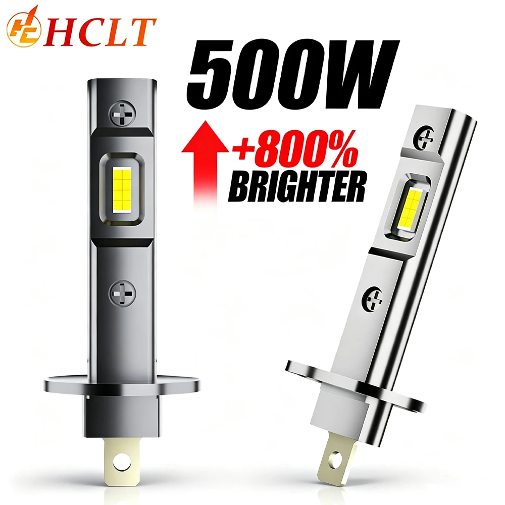 H1 LED Headlight 2026 Upgraded Super Bright LED Light for Car Plug And Play Automobile Fog Lamp Fanless 6000K White Lights