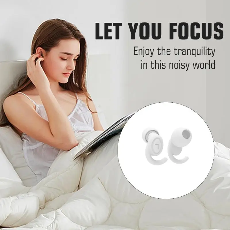 

Waterproof Efficient Noise Blocking Ergonomic Comfortable Silicone Earplugs for Quiet Sleep Experience Travel Daily Use F19E