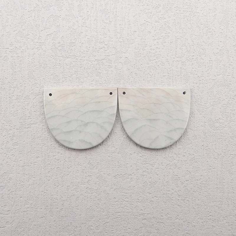 Natural Stones Double Hole Woman Earring Pair,Handmade Fashion Semi-precious Stones, Jewelry Accessories