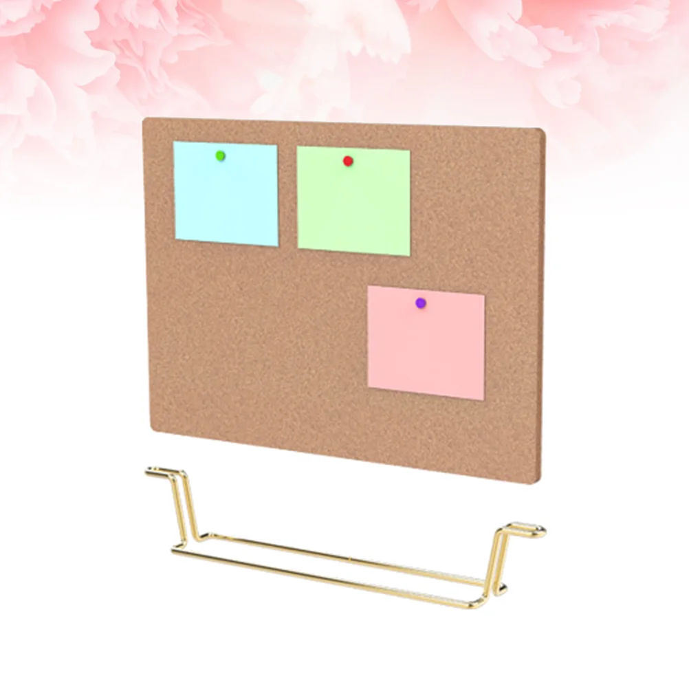 Cork Board Bulletin Board กระดานข้อความไม้ Pin Memo Board ป้ายประกาศสําหรับโฮมออฟฟิศ (ฐาน Rose Gold)