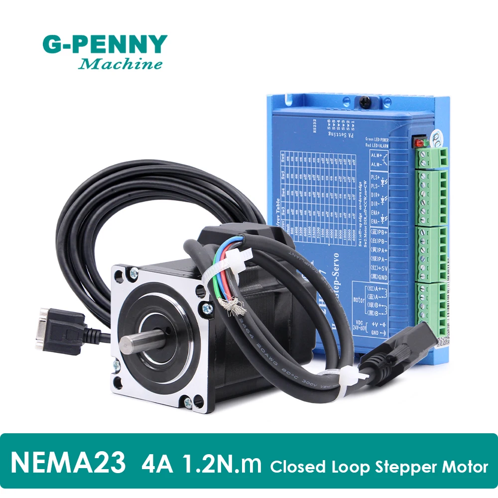 

G-PENNY JMC Nema23 1.2N.m Closed Loop Stepper Motor Hybrid Stepper Servo Motor DC/AC 86J1854EC-1000-LS 2HSS57-A-5