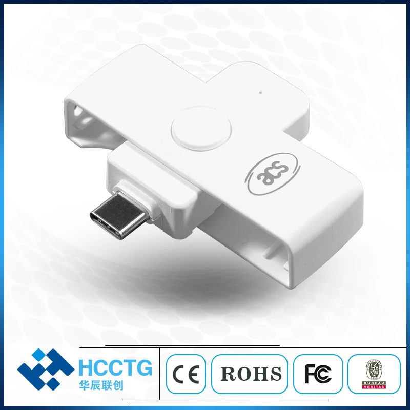 ACS Pocketmate II スマート カード リーダー、USB Type-C インターフェイス、ISO7816 EMV カード リーダー ライター ACR39U-NF