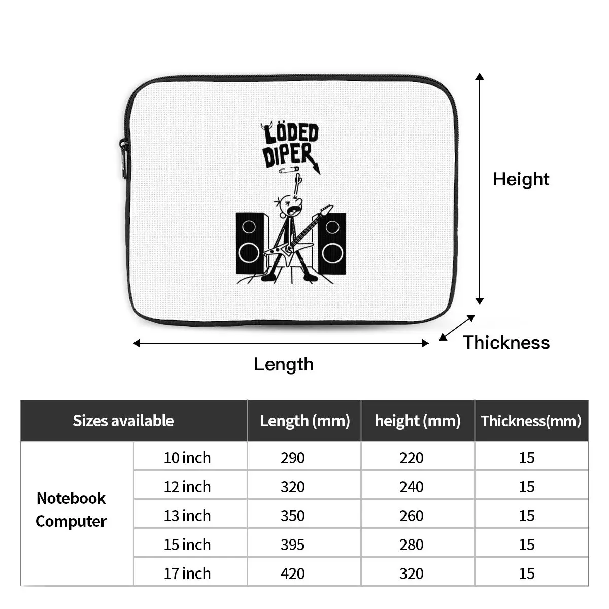 Diary Of Wimpy Kid World Book Day Notebook Laptop Bag Case Pouch Notebook Sleeve Cover Bag Tablet Shockproof Case Bag