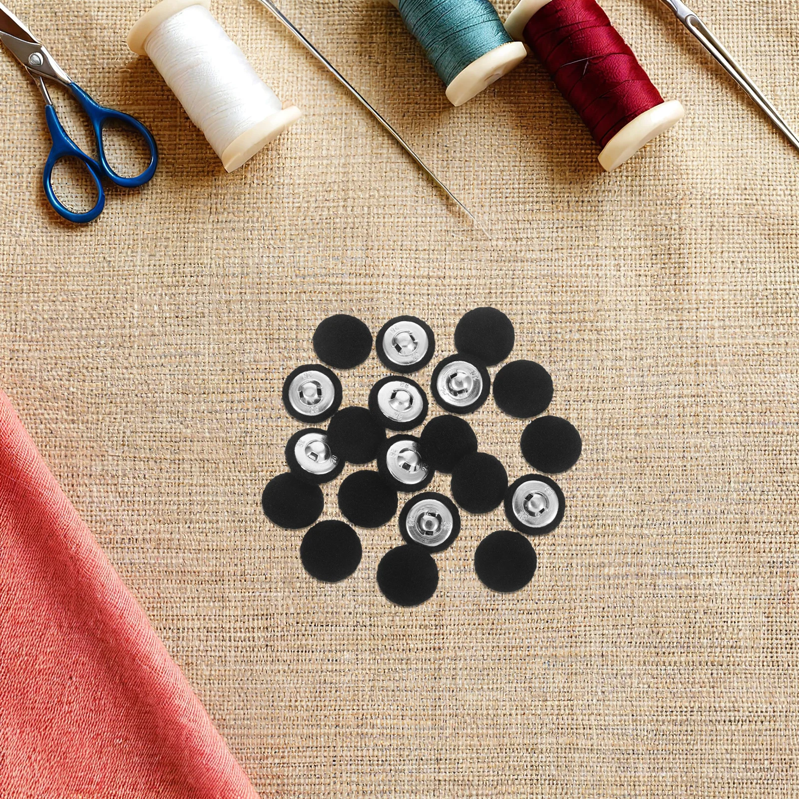 

20Pcs 18mm Metal Shank Fabric Covered Buttons Decorative and Functional for Suits Shirts Tuxedos Sweaters Garment Fixing