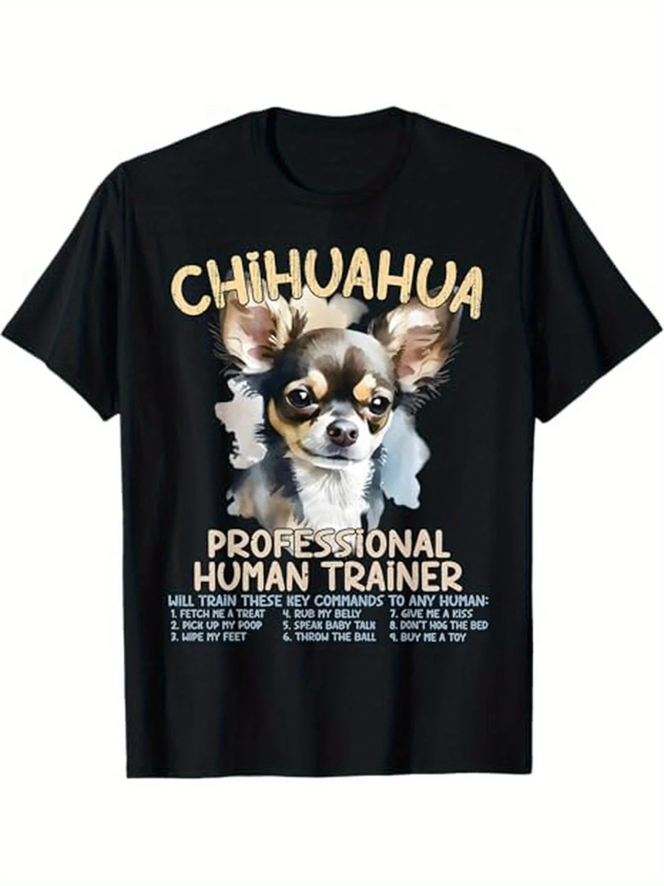 Professional Chihuahua Human Trainer T-Shirt Funny EducationalBlack| Ideal Gift for Dog LoversSizes S-XXXLLeisure