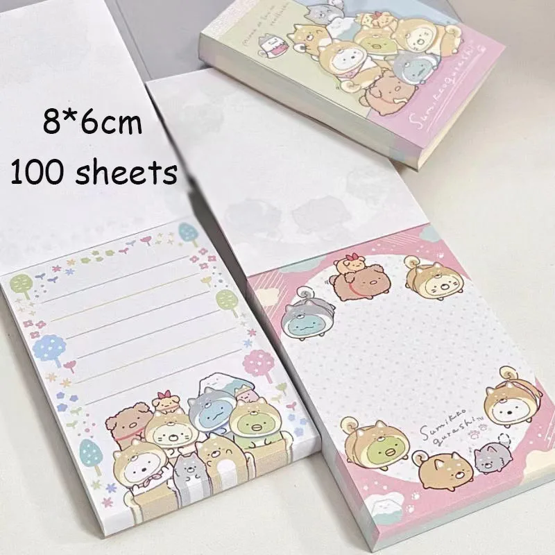 Imagem -05 - Sumikko Gurashi Memo Pad Sticky Note Notebook Kawaii Etiqueta de Papelaria Notepad Post Escritório e Material Escolar Pcs por Lote