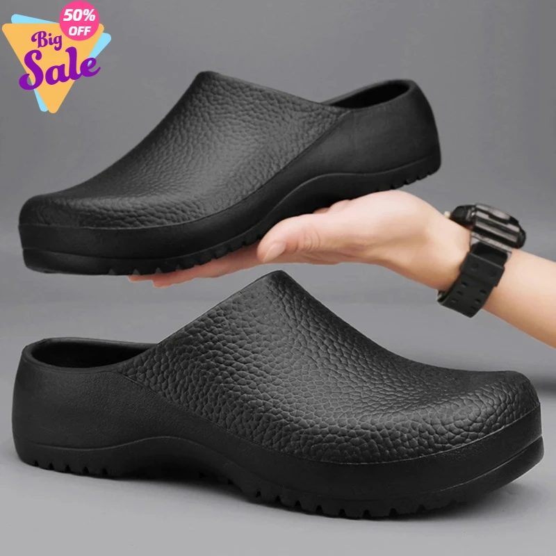

Men's Clogs Shoes Slip Resistant Shoes for Men Non Slip Restaurant and Chef Shoes Men Waterproof Garden Shoes Fishing Shoe