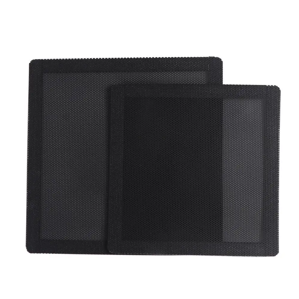 Black Magnetic PVC PC Case Cooling Fan Horn Net Computer Guard Cover Dust Filter Mesh