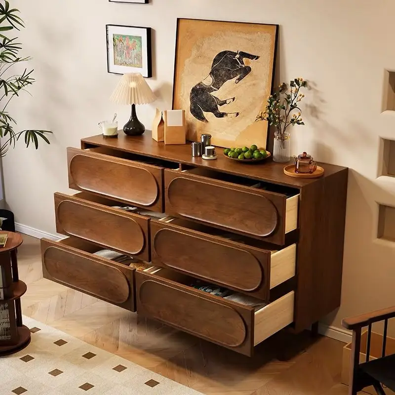 cassettiera retrò cinque o sei in legno massello, cassettiera, armadietto, ripostiglio per camera da letto americana, soggiorno, ingresso sul comodino