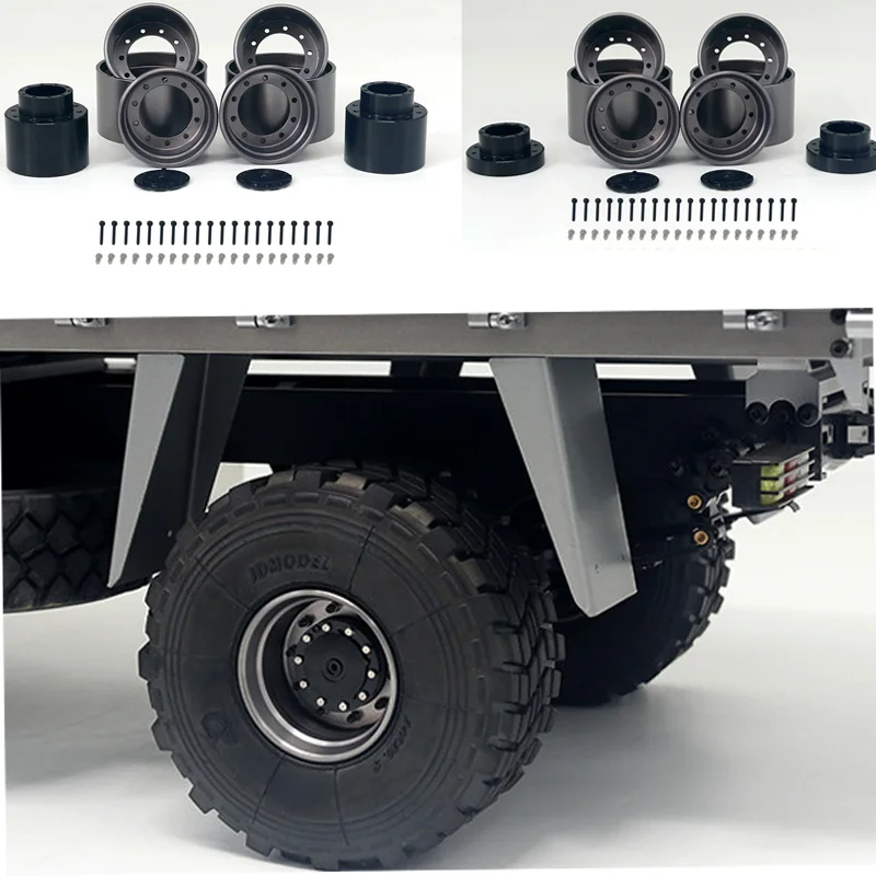 JDMODEL 1 Pair Metal Simulation Front/rear Wheel Hub for 1/14 Tamiya RC Truck for SCANIA 770S for VOLVO BENZ MAN TGXCar #JDM-195