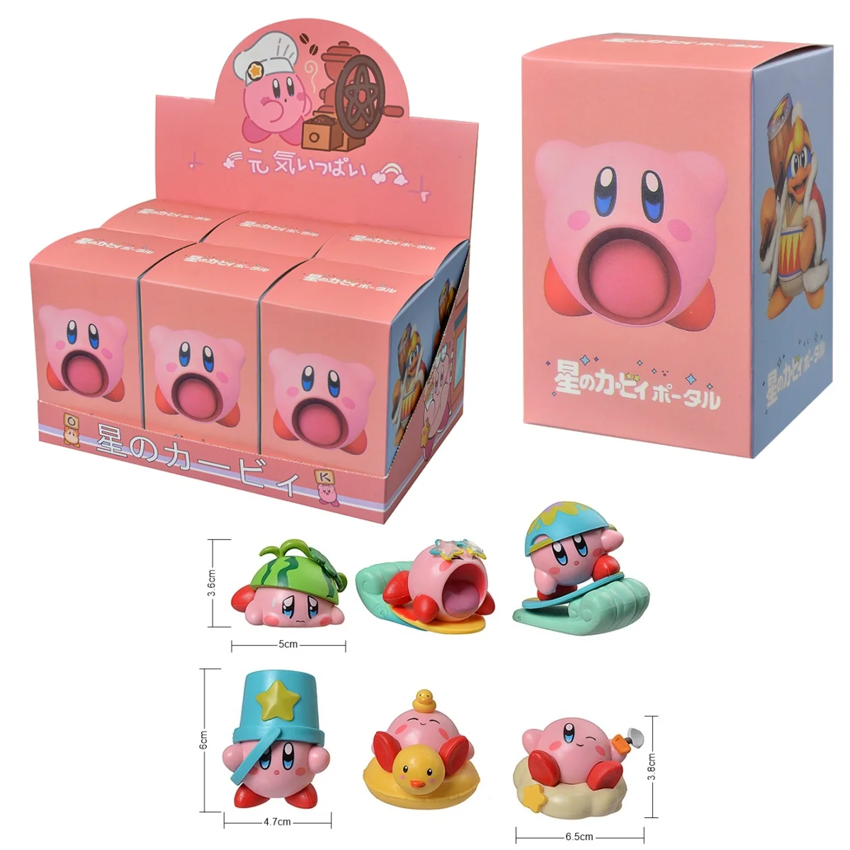 

Hot Selling Original 6 Pcs/Box Kirby Interest Blind Box Cute Cartoon Doll Desktop Accessories Student Toys Children's Gifts