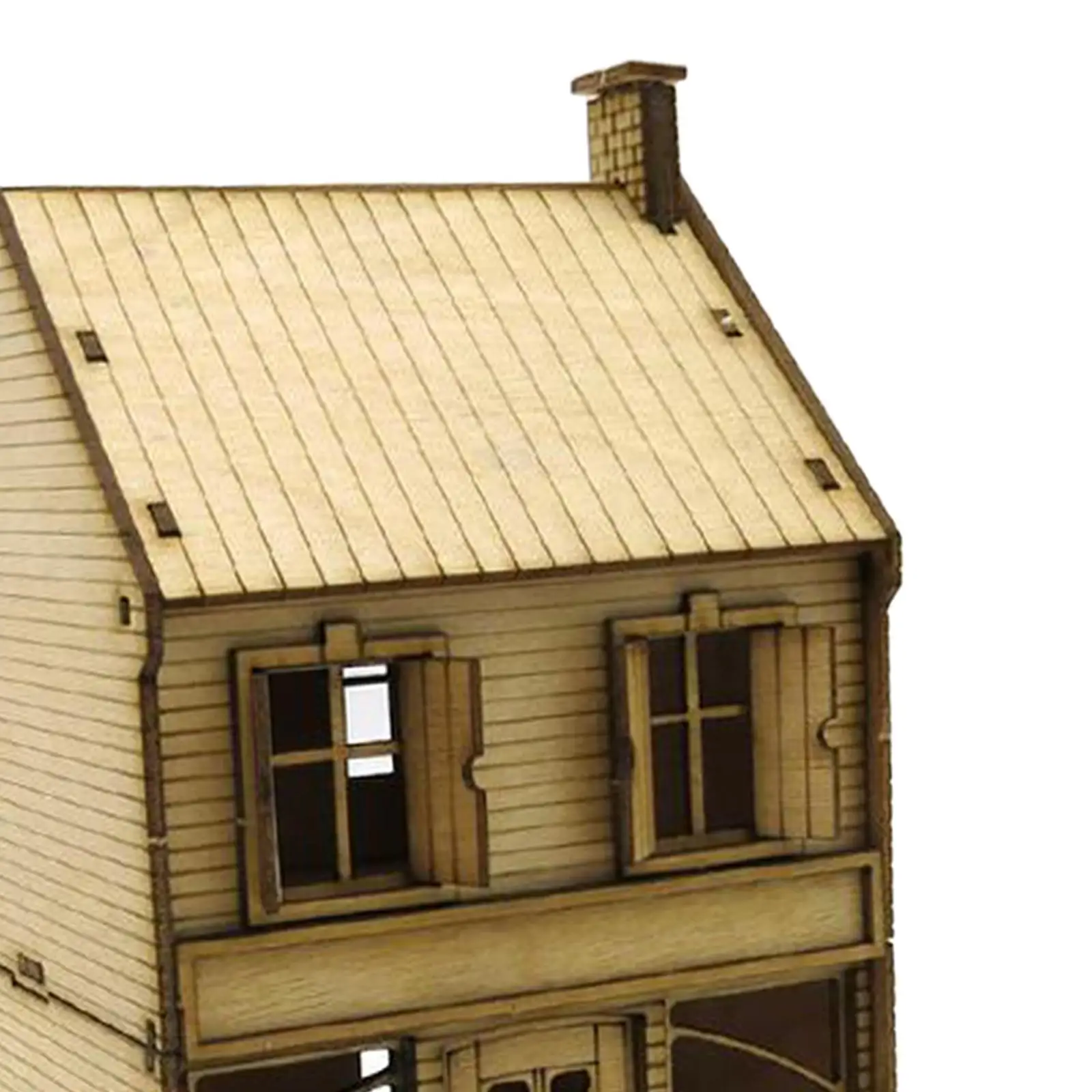 Scenario di layout di casa a 2 livelli in miniatura fatto a mano 1/72 per micro paesaggio