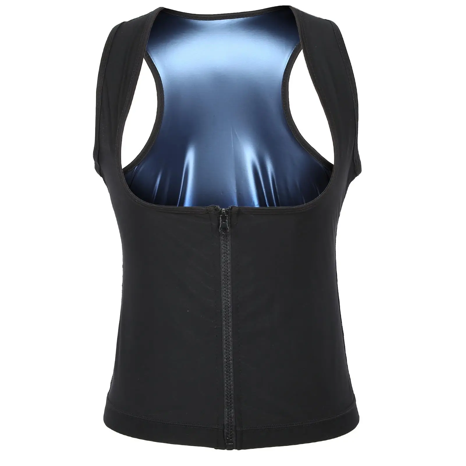 Women’s Sauna Vest - Zip-Up Heating Sweat Tank Top, Breathable Waist Trainer Corset for Slimming & Fitness