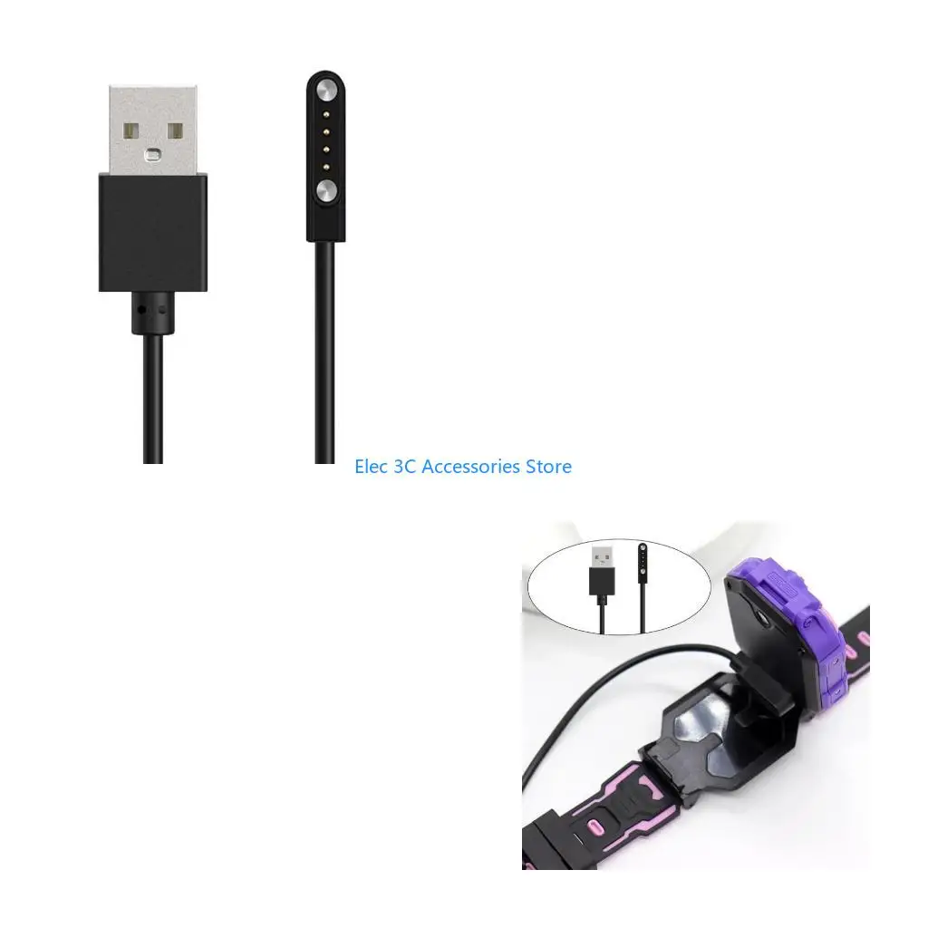 Y51A Smartwatch Charging Cable Cord 4pin 9mm Space for P03/MT1