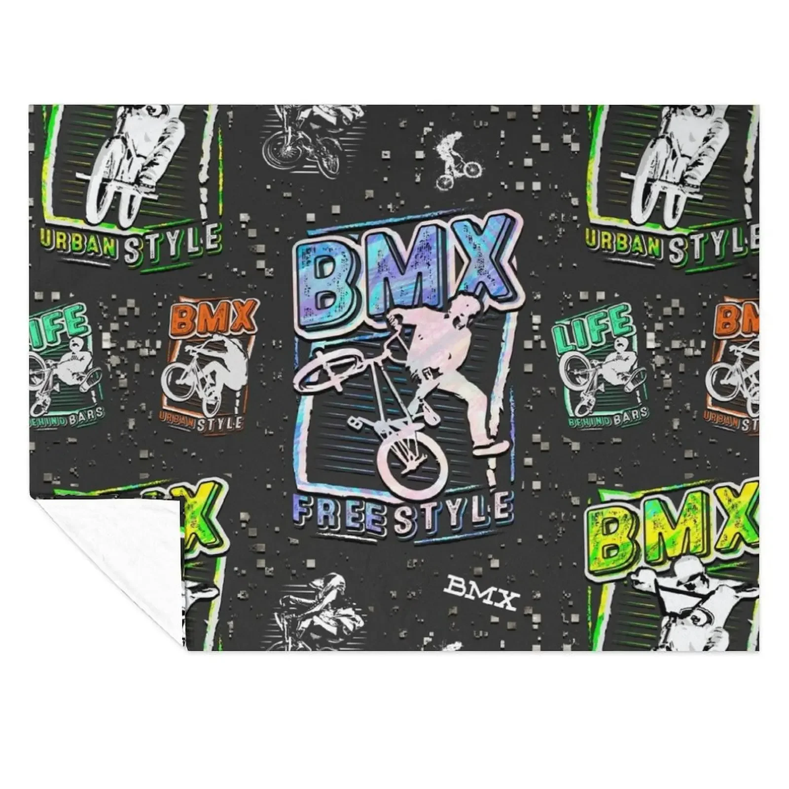 

Colorful Bmx Apparel Bmx Freestyle Throw Blanket Warm Beautifuls Heavy christmas gifts Blankets