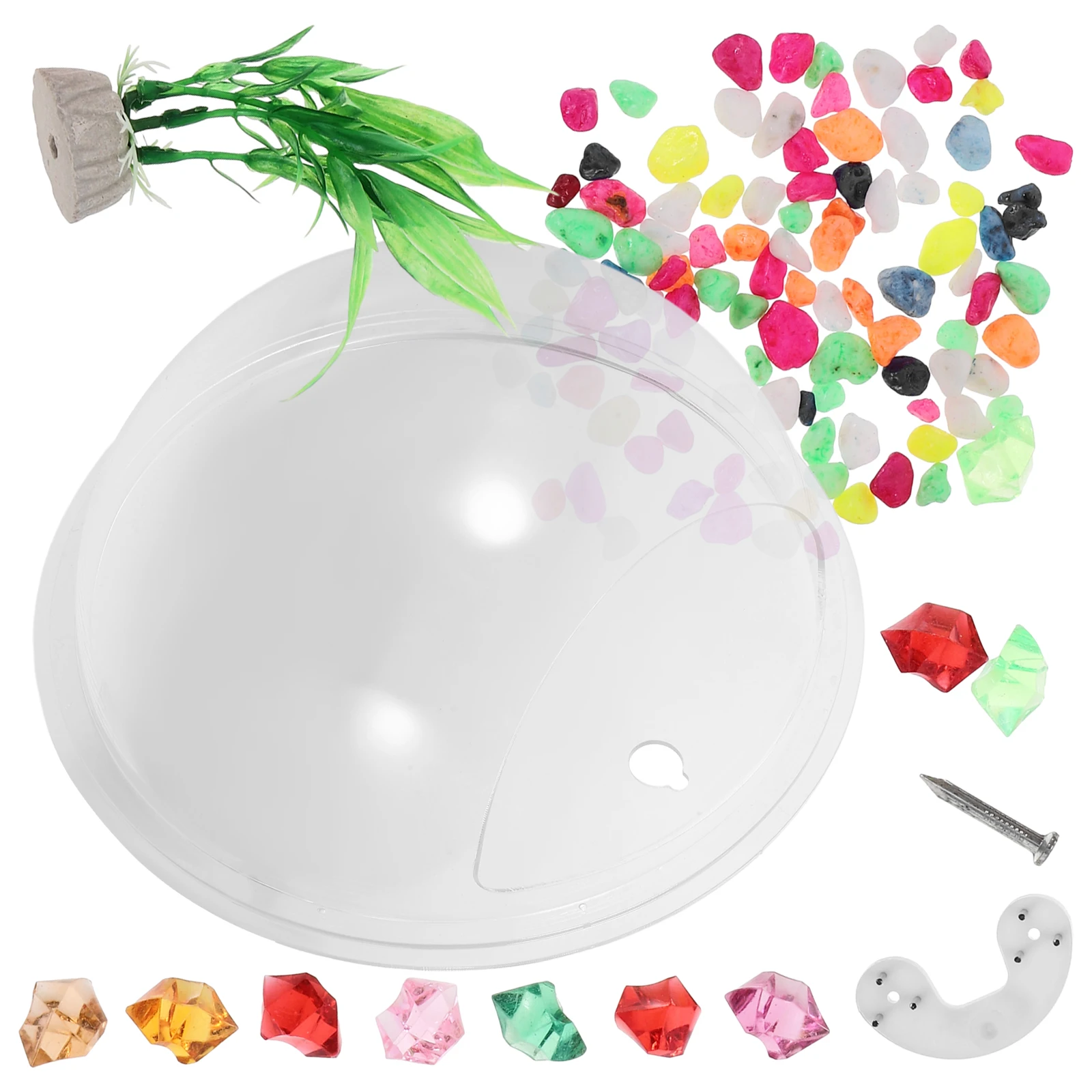 

19.5cm Diameter Wall Mounted Fish Aquarium Sturdy Acrylic Hanging Tank for Plants and Fish Home Ornament Aquarium Tanks