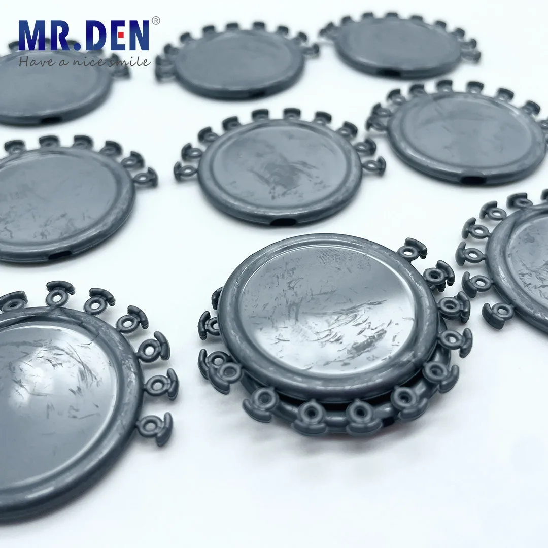 MR DEN Orthodontic Elastic Ligature Ties Round Ties for Braces Rubber Band Elastic O Ring Gray Transparent