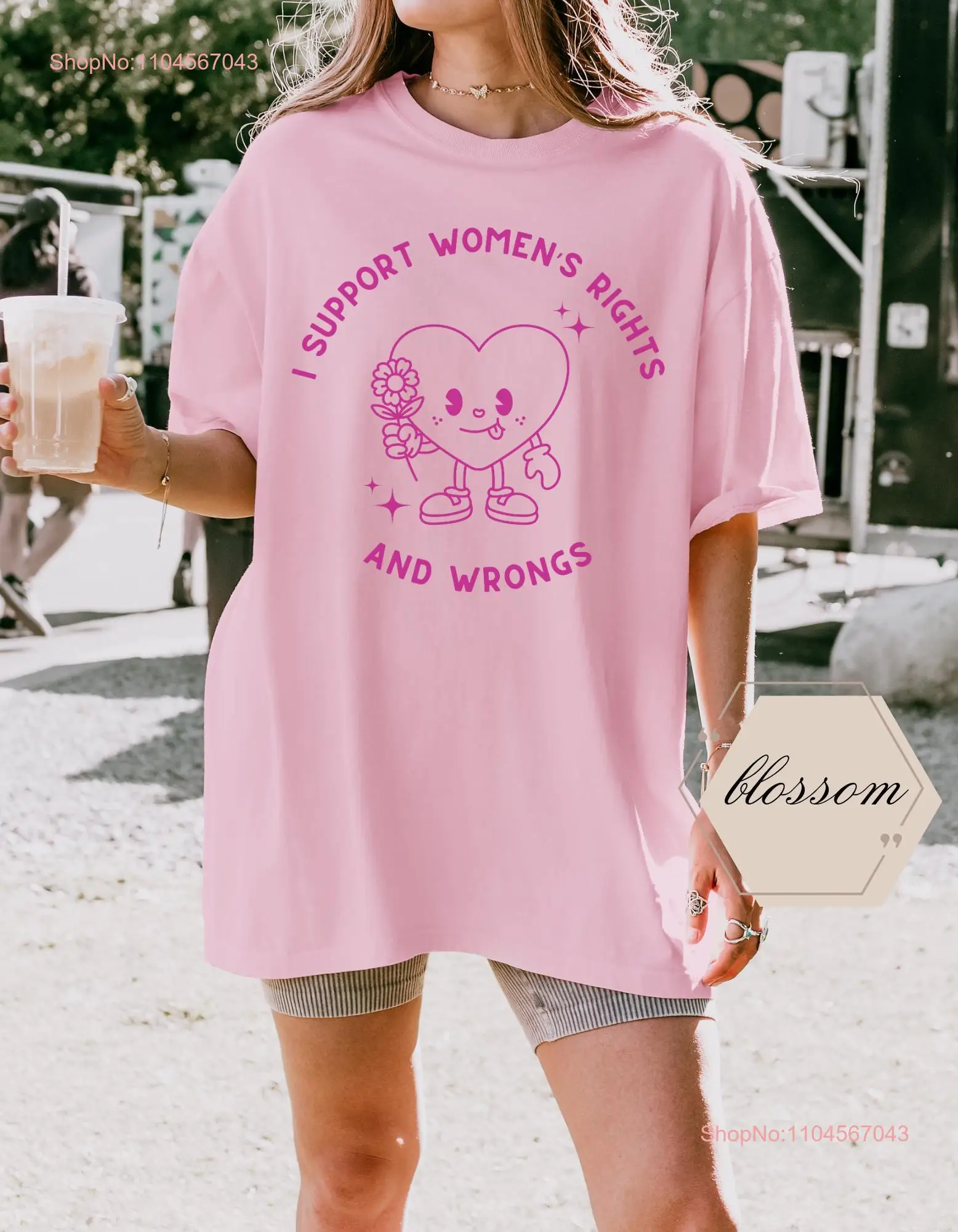 

Funny Meme T Shirt I Support Women's Rights And Wrongs s For Womens Clothing FeminisT Retro long or short sleeves