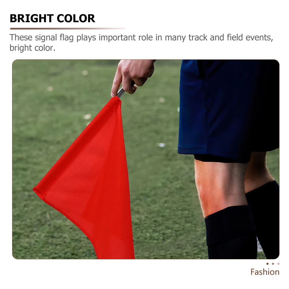 

4pcs Signal Flags Lightweight Handheld Warning Flags For Racing Traffic Referee Sports Events Durable Handle Bright Waving Flag