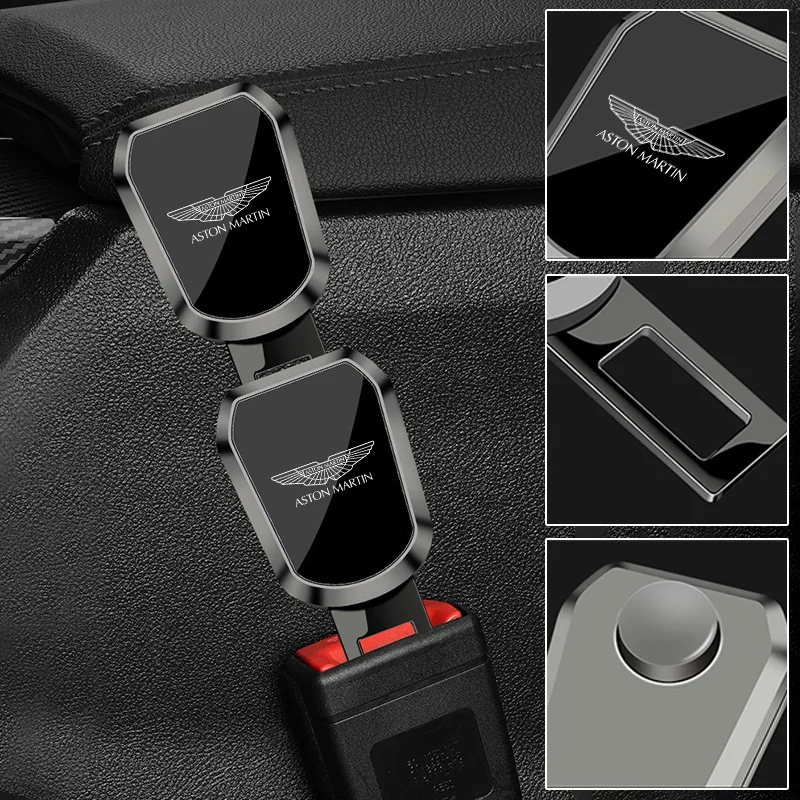 

For Aston Martin DBS Superleggera DB5 DB9 One-77 Vanquish Valour Car Seat Belt Clip Extender Safety Seatbelt Lock Buckle Plug