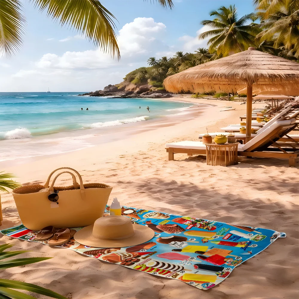 Toalla de playa con estampado - Beach Towel Large reseña y precio