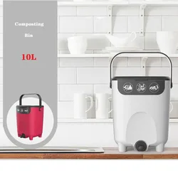 10L Compost Bin Composting Bucket Courtyard Garbage Bin Deciduous Leaf Collection Kitchen Waste Fermentation Box Organic