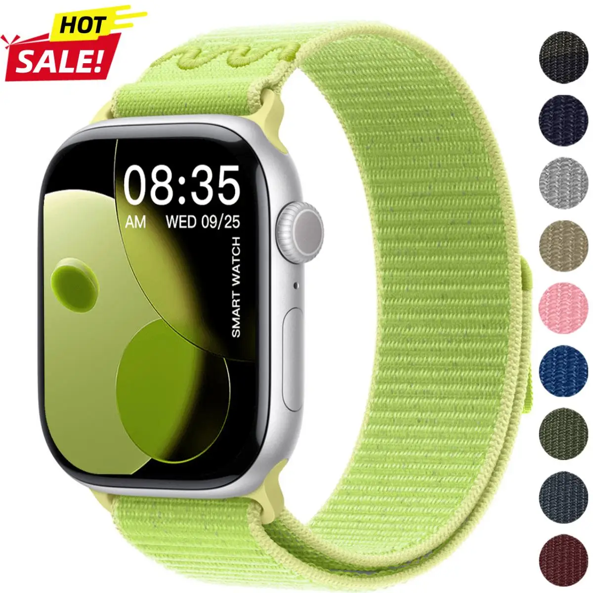حزام رياضي من النايلون لساعة أبل Ultra3 49mm S11 42/46mm S10 9 8 7 6 5 4 3 سوار حلقة لسلسلة iWatch SE3 Ultra 2 46mm 45m