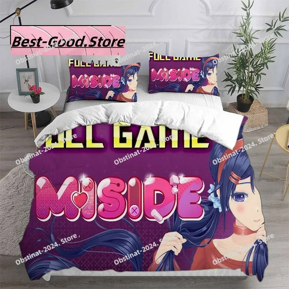 

Kawaii girl Game MiSide Bedding Set Quilt Bed Cover Comforter Duvet Cover Pillow Case 3 Pieces Sets Teenagers Children's Gifts