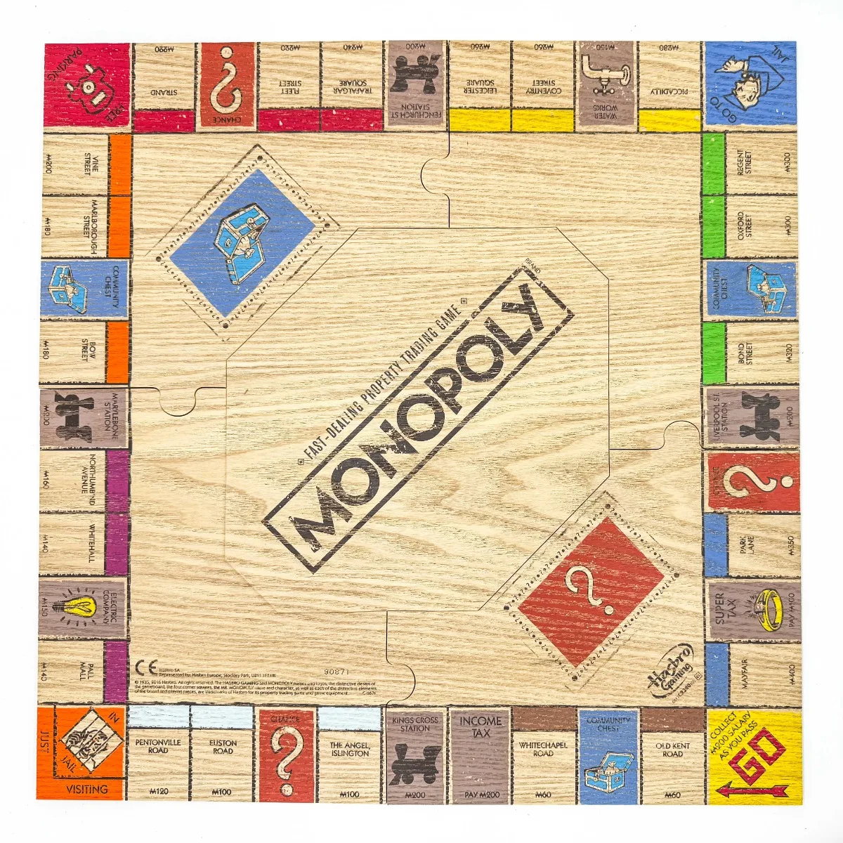 Hasbro Gaming Monopoly Fast Dealing Property Trading Game Wooden Strategy Board Game Classic Gameplay Family Party Toys