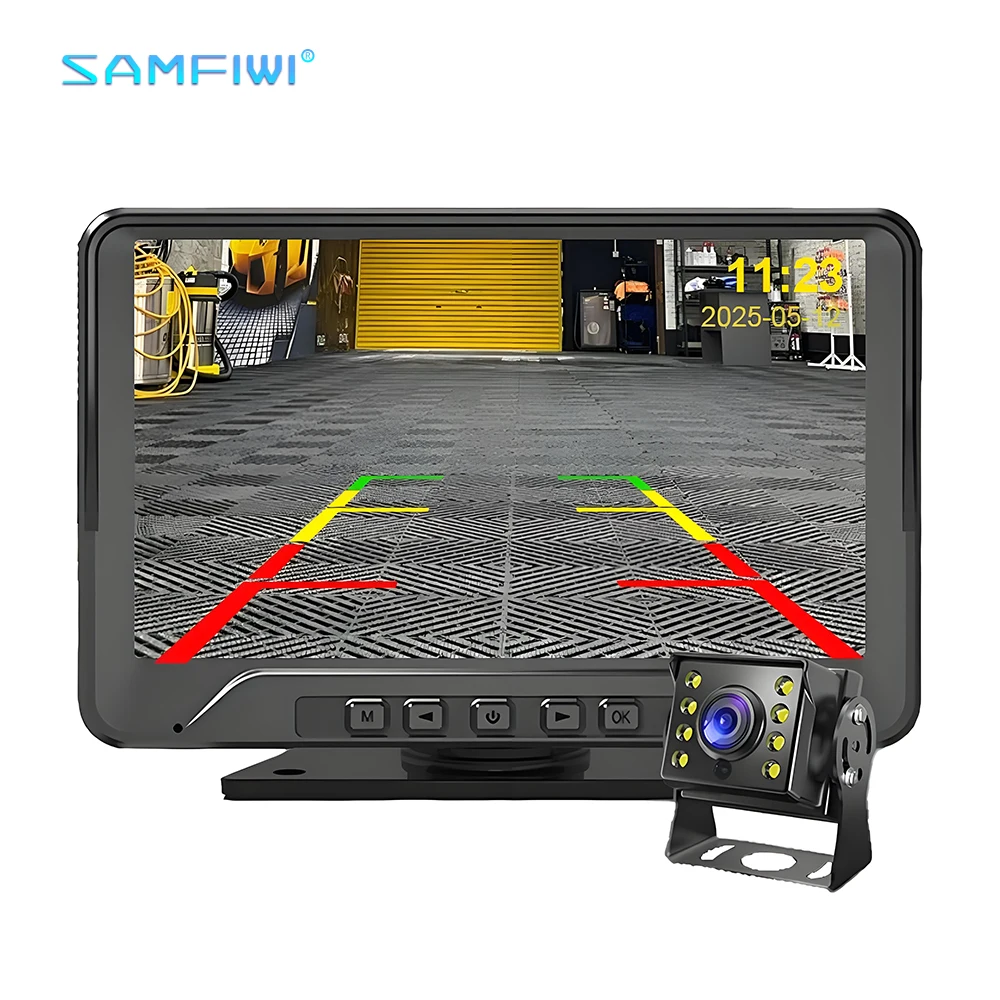 

7 Inch AHD IPS Backup Camera System HD LED IR Night Vision Camera Parking Aid Monitor Kit for Truck RV SUV
