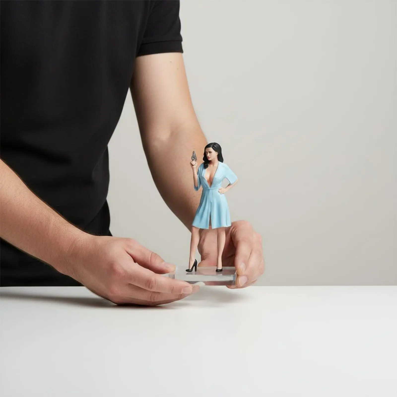 

1:18 Figure High-Intricacy Blue Robe Figurine for Collectors, Desk Decor