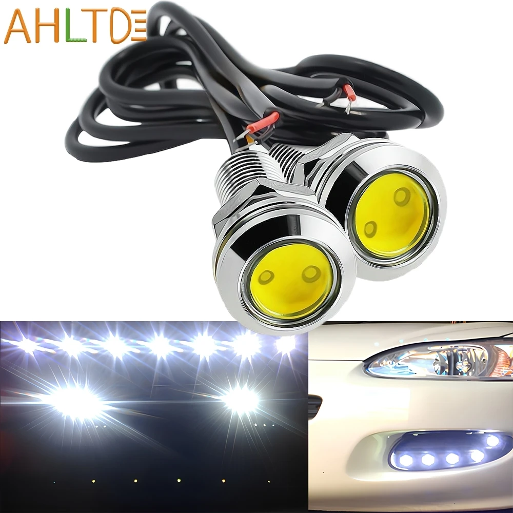 

2 шт. 18 мм Eagle Eye Silver Shell Автомобильные DRL Светодиодные дневные ходовые огни Светодиодные 12 В Автоматические резервные указатели поворота для парковки Несколько цветов