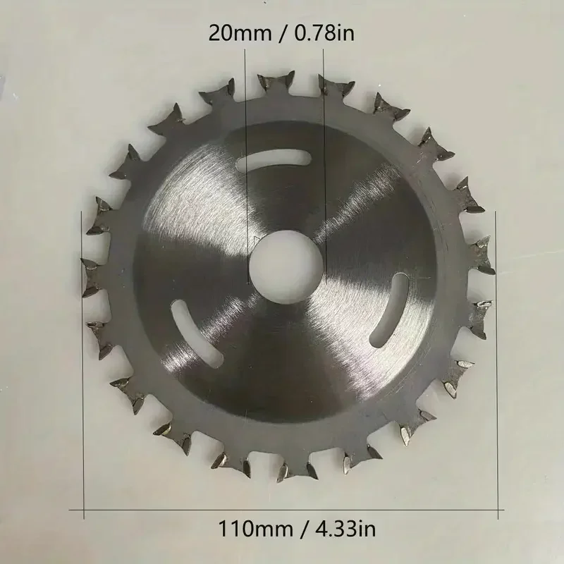 1Pc 4Incn 20-Tooth Double Side Tipped TCT Circular Saw Blade Multipurpose Woodworking Cutting Disc